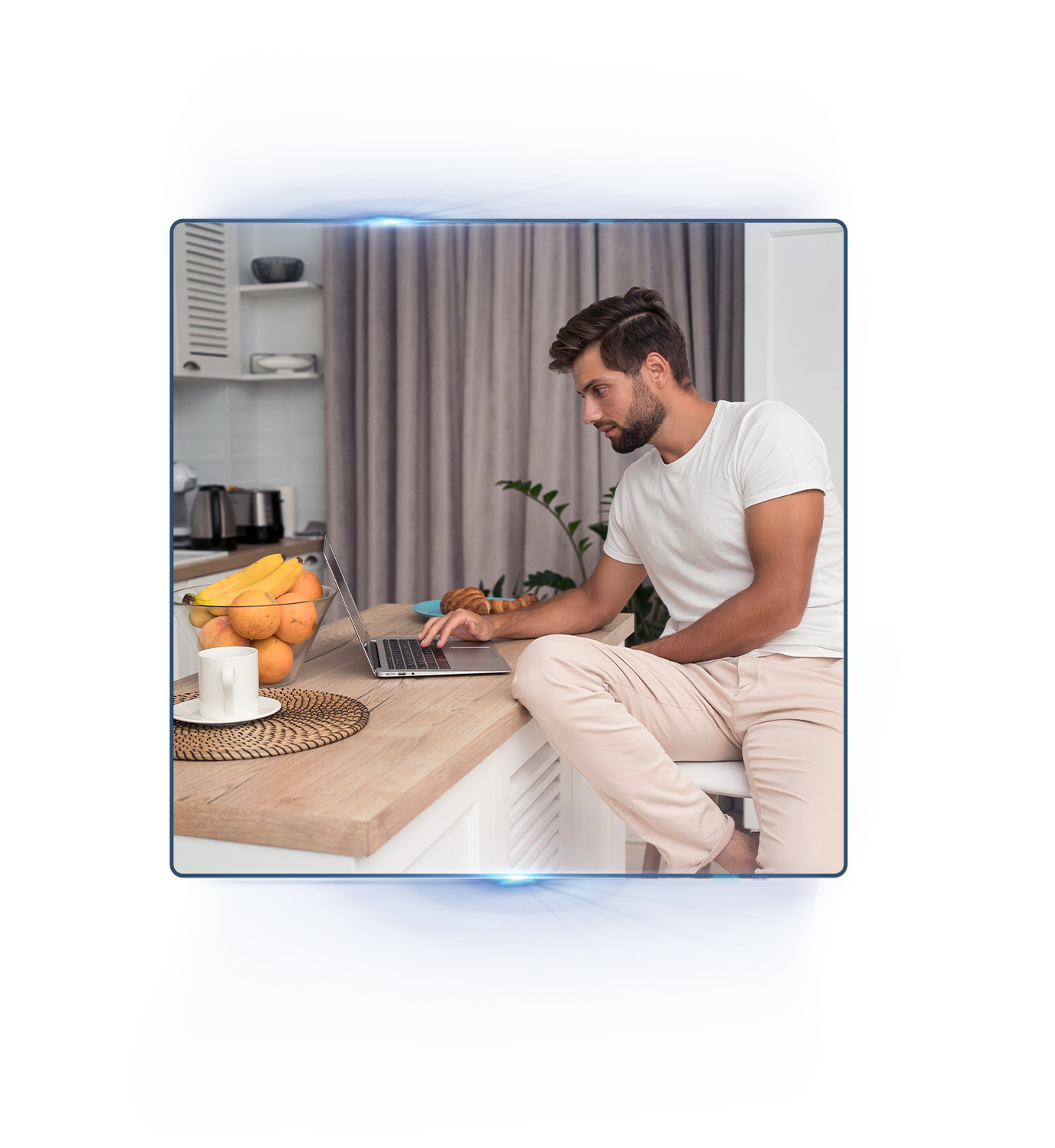 Imagem homem trabalhando de casa